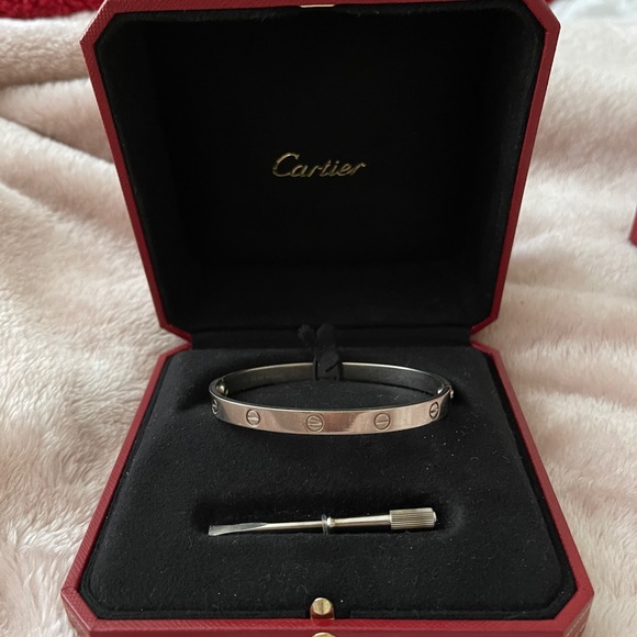 Cartier Jewelry - ❤️SOLD❤️Cartier Love Bracelet White Gold Size 19